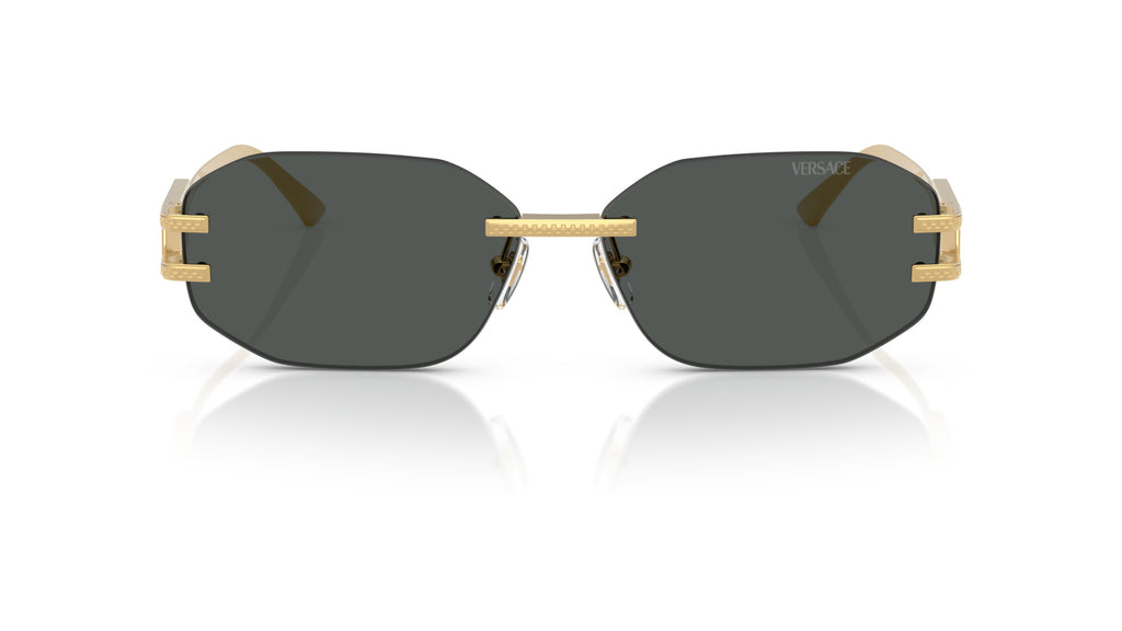 Lunettes de soleil Versace VE2274 100287 – Or – vue de face.