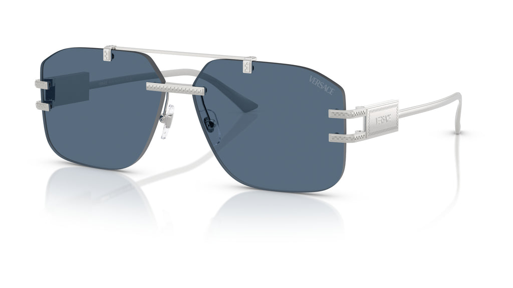 Lunettes de soleil Versace VE2275 100080 – Argent – vue de trois quarts.