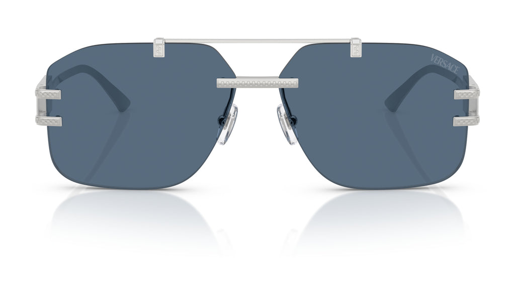 Lunettes de soleil Versace VE2275 100080 – Argent – vue de face.