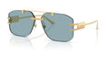 Lunettes de soleil Versace VE2275 100280 – Or – vue de trois quarts.