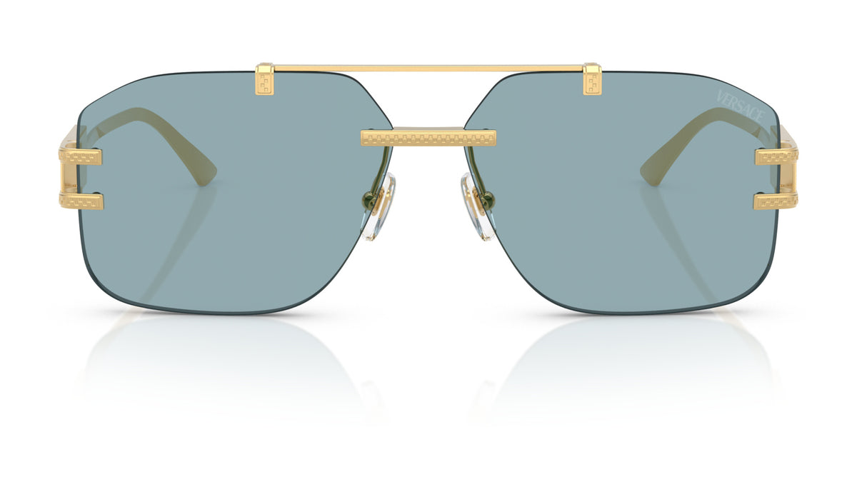 Lunettes de soleil Versace VE2275 100280 – Or – vue de face.
