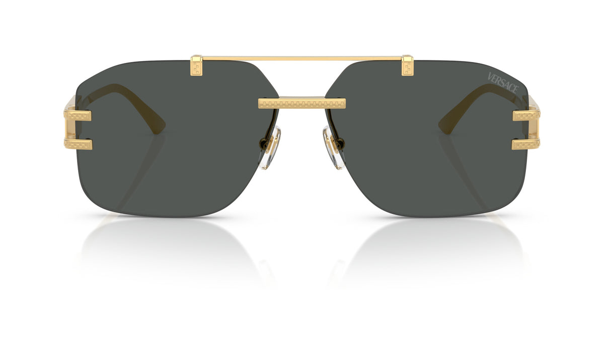 Lunettes de soleil Versace VE2275 100287 – Or – vue de face.