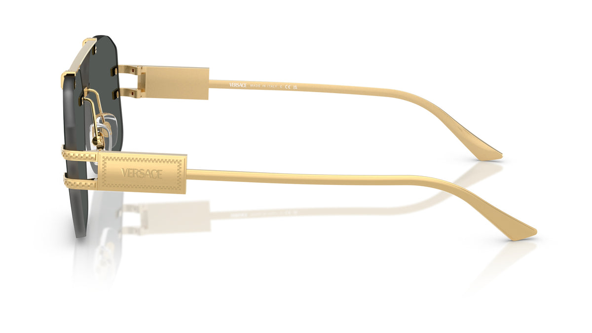 Lunettes de soleil Versace VE2275 100287 – Or – vue de profil.