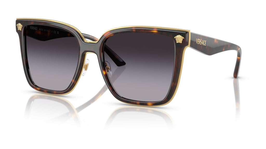 Lunettes de soleil Versace VE2278D 108/8G – Havane – vue de trois quarts.