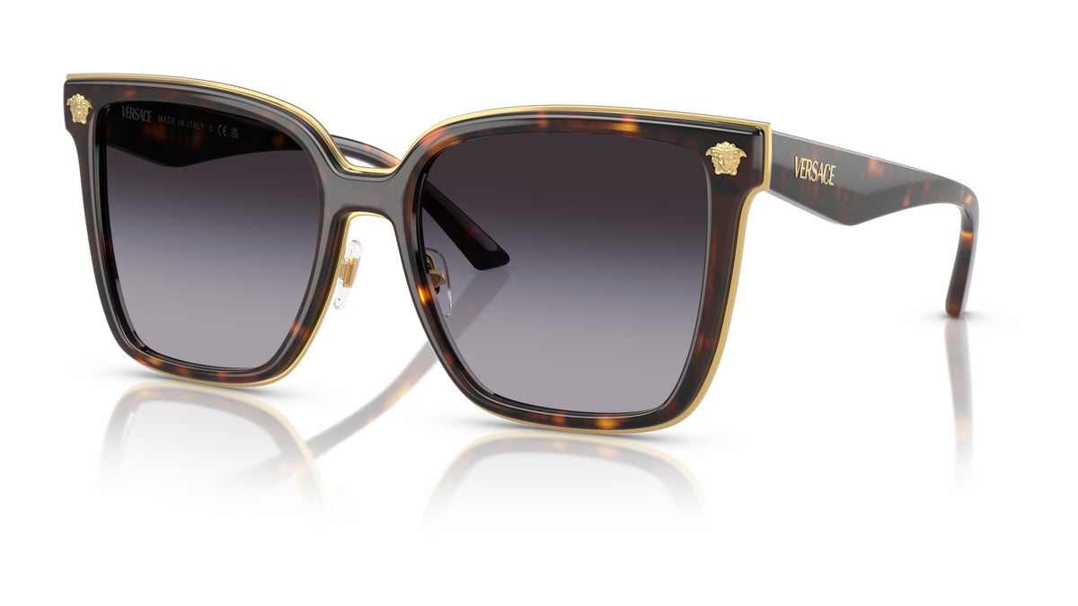 Lunettes de soleil Versace VE2278D 108/8G – Havane – vue de trois quarts.