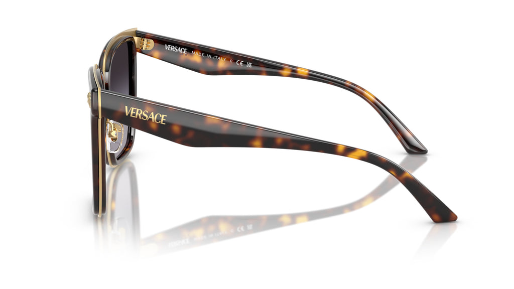 Lunettes de soleil Versace VE2278D 108/8G – Havane – vue de profil.