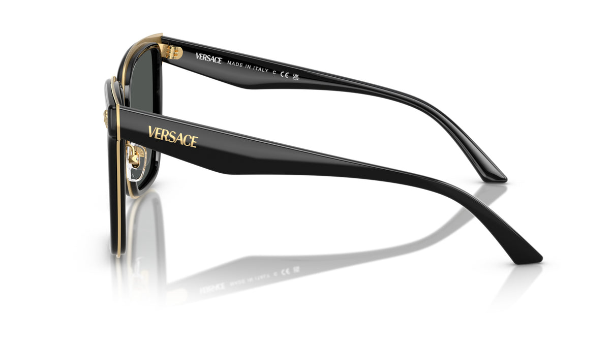 Lunettes de soleil Versace VE2278D GB1/87 – Noir – vue de profil.