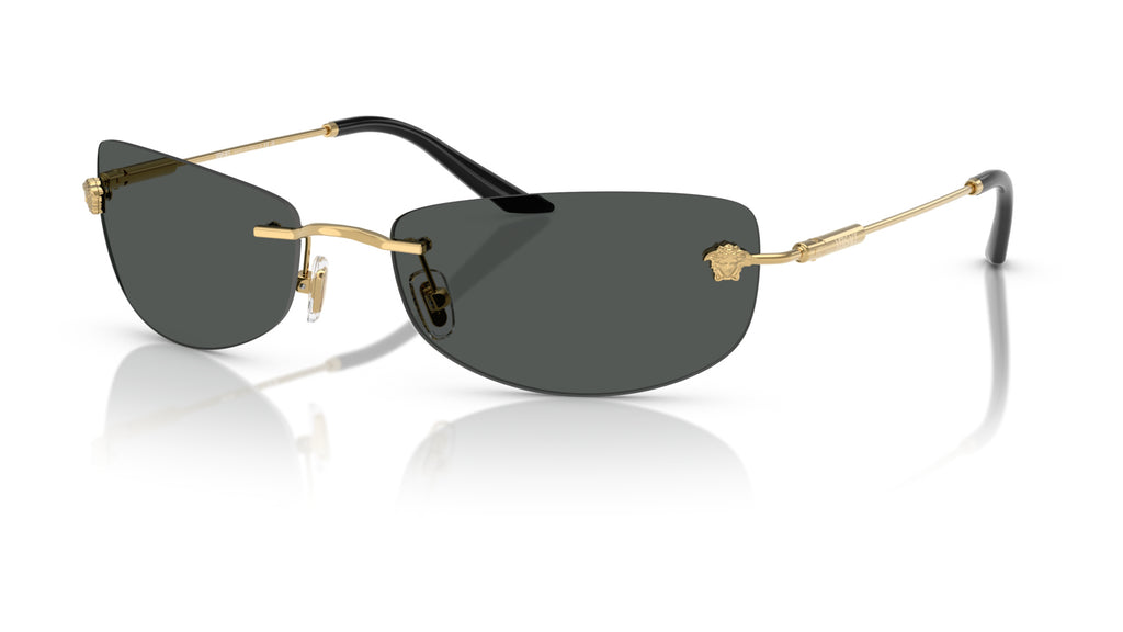 Lunettes de soleil Versace VE2279 100287 – Or – vue de trois quarts.