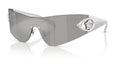 Lunettes de soleil Versace VE2280 10006G – Gris clair Effet miroir Agent – vue de trois quarts.