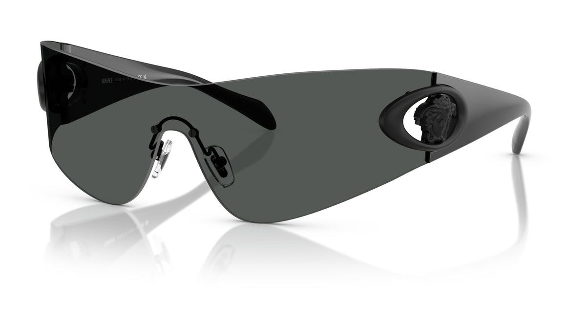 Lunettes de soleil Versace VE2280 143687 – Gris foncé – vue de trois quarts.