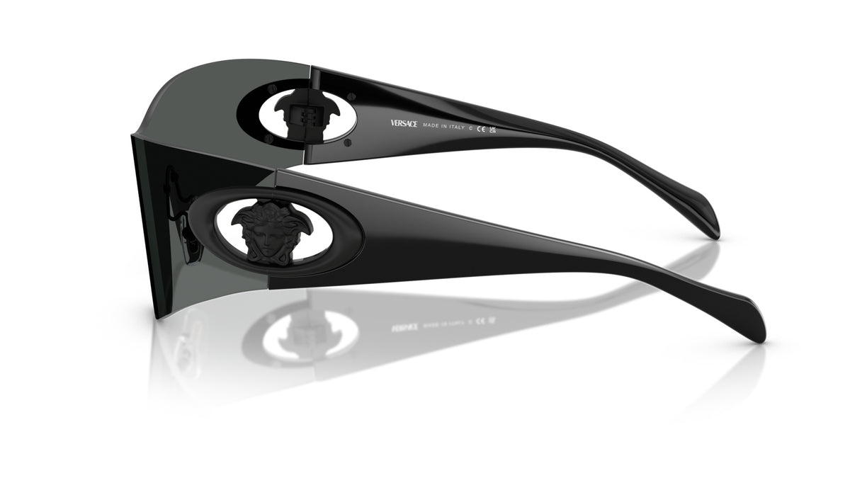 Lunettes de soleil Versace VE2280 143687 – Gris foncé – vue de profil.
