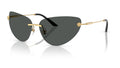Lunettes de soleil Versace VE2281 100287 – Or – vue de trois quarts.