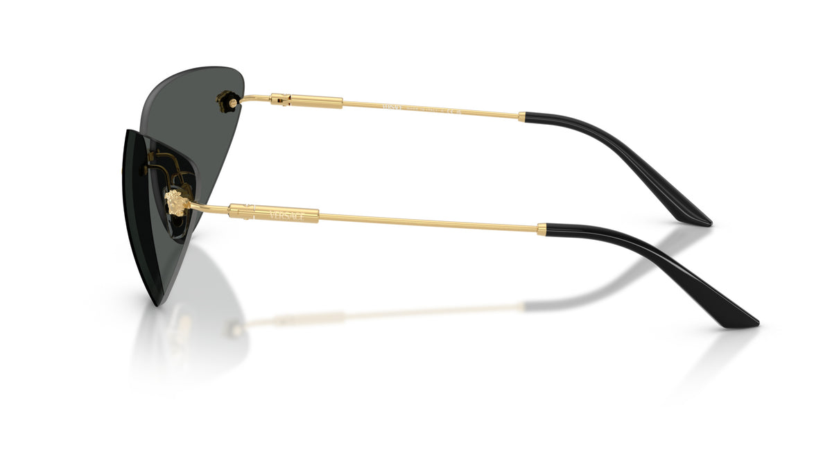 Lunettes de soleil Versace VE2281 100287 – Or – vue de profil.