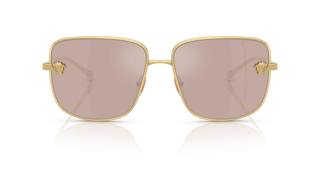 Lunettes de soleil Versace VE2282 1002/5 – Or – vue de face.