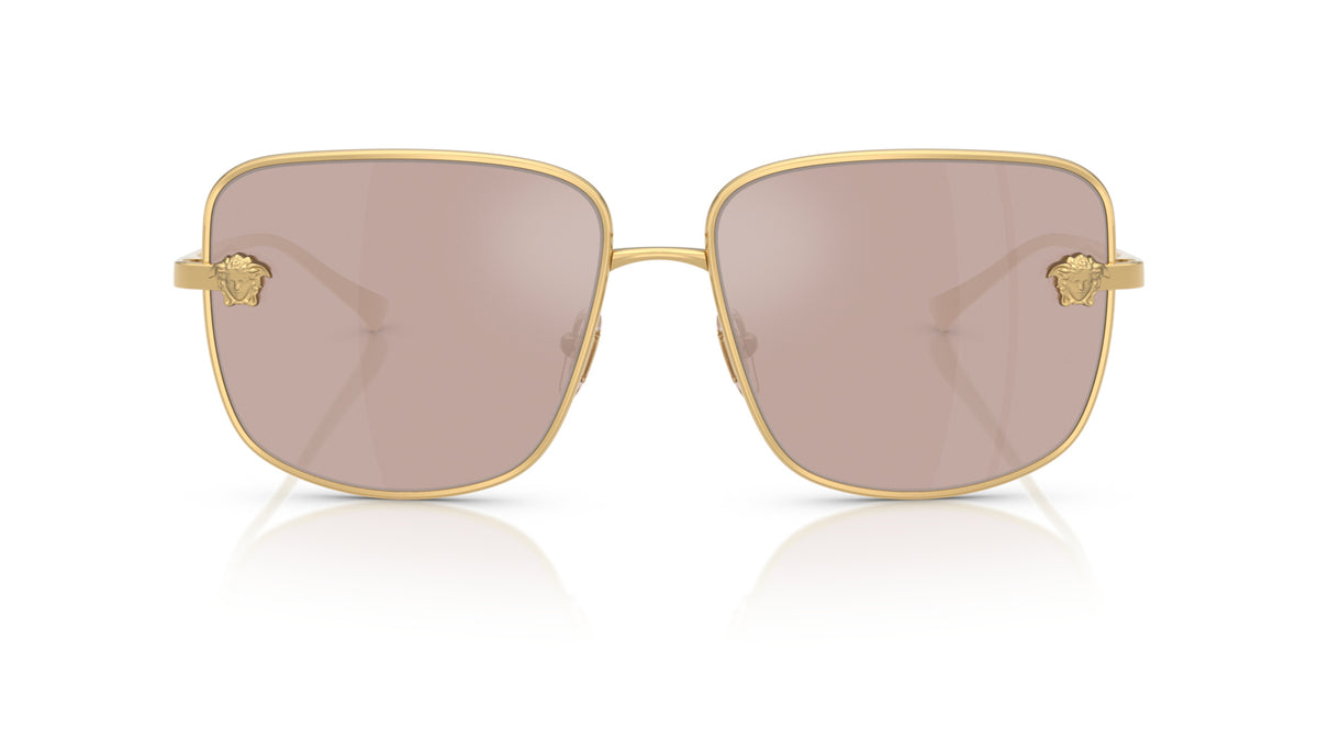Lunettes de soleil Versace VE2282 1002/5 – Or – vue de face.