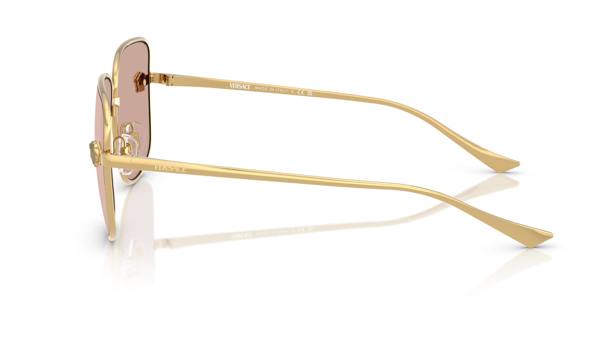 Lunettes de soleil Versace VE2282 1002/5 – Or – vue de profil.