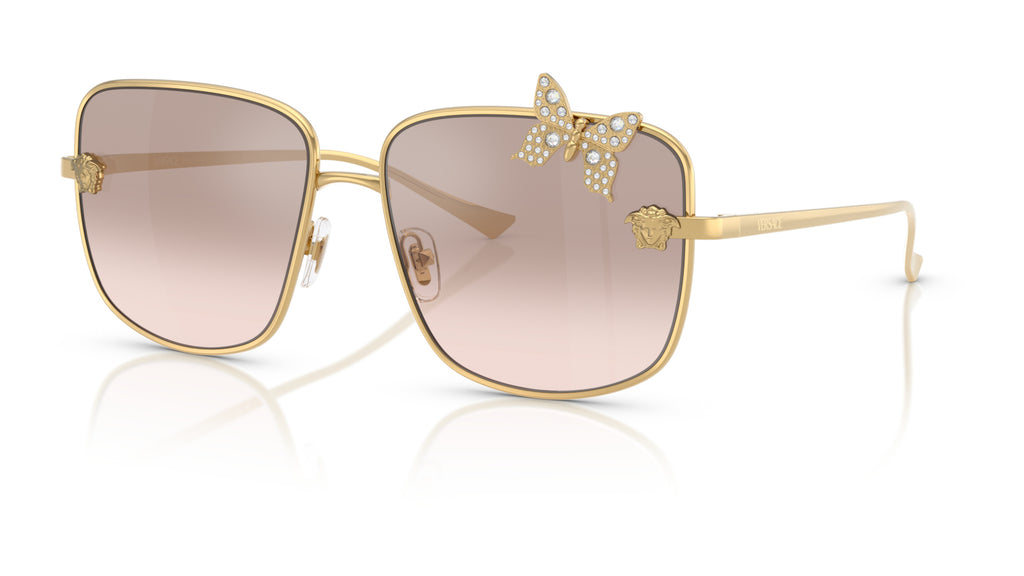 Lunettes de soleil Versace VE2282 10028Z – Or – vue de trois quarts.