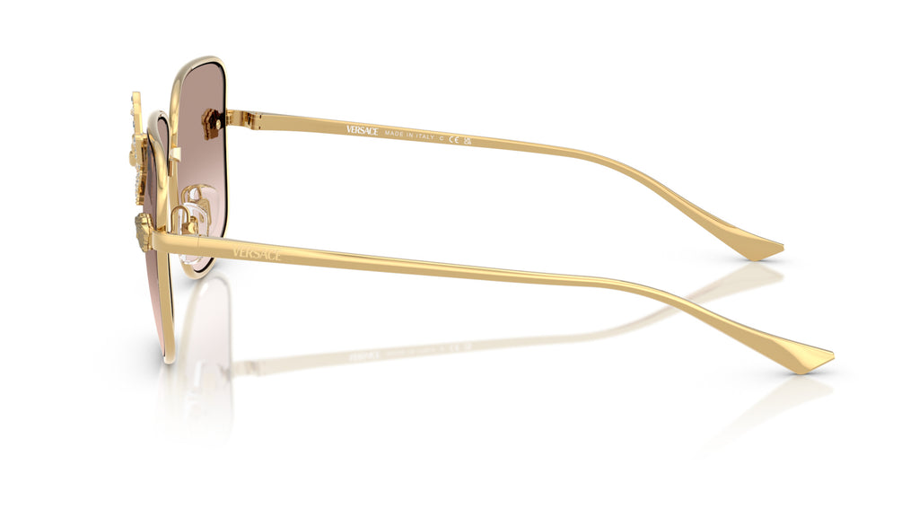 Lunettes de soleil Versace VE2282 10028Z – Or – vue de profil.