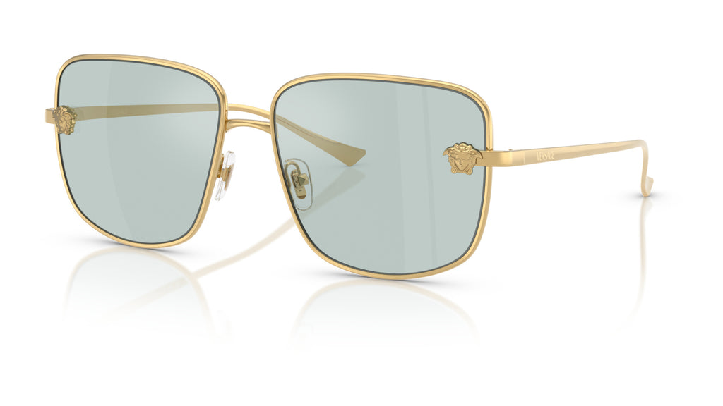 Lunettes de soleil Versace VE2282 10029C – Or – vue de trois quarts.