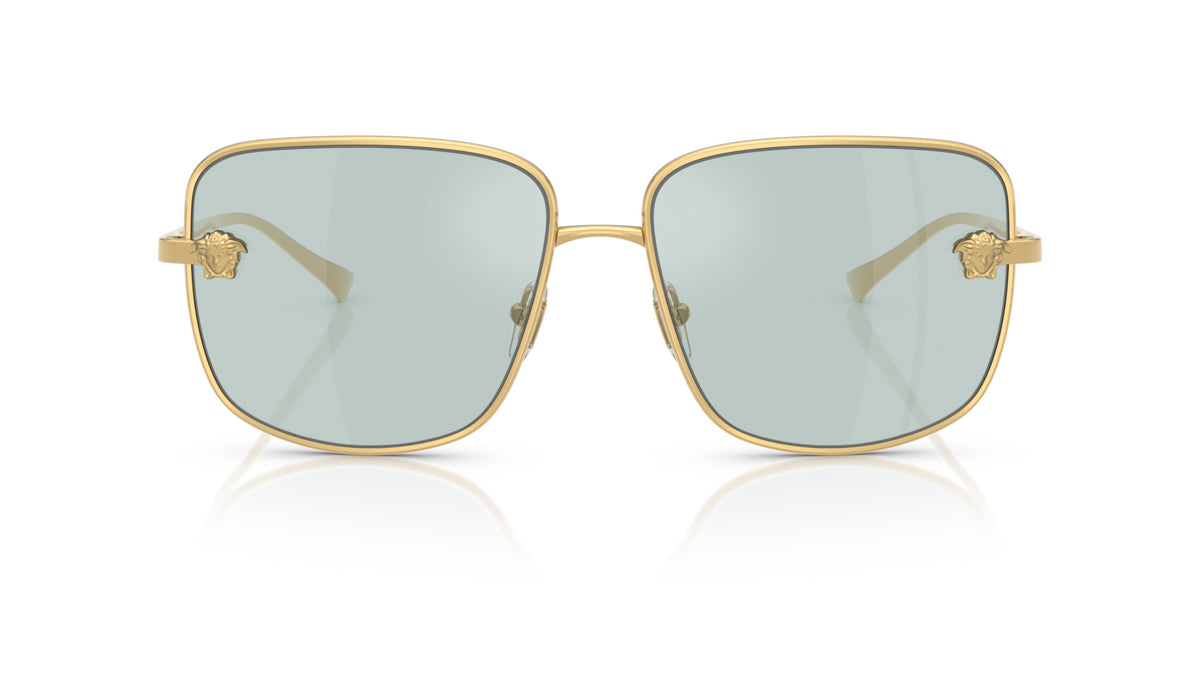 Lunettes de soleil Versace VE2282 10029C – Or – vue de face.