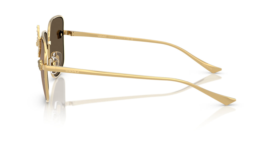 Lunettes de soleil Versace VE2282 K0030W – Plaqué Or – vue de profil.