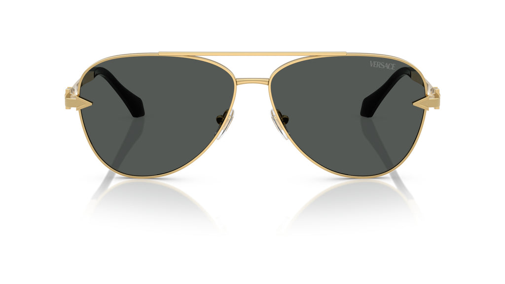 Lunettes de soleil Versace VE2283 100287 – Or – vue de face.
