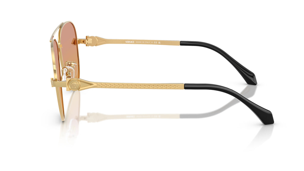 Lunettes de soleil Versace VE2283 1002EL – Or – vue de profil.
