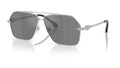 Lunettes de soleil Versace VE2284 10006G – Argent – vue de trois quarts.