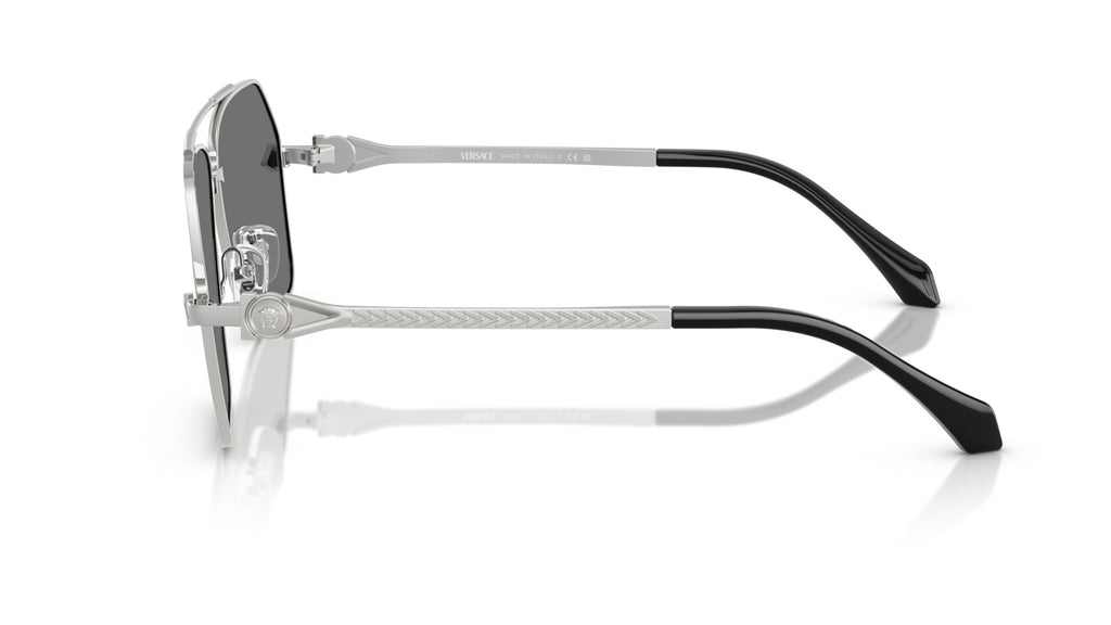 Lunettes de soleil Versace VE2284 10006G – Argent – vue de profil.