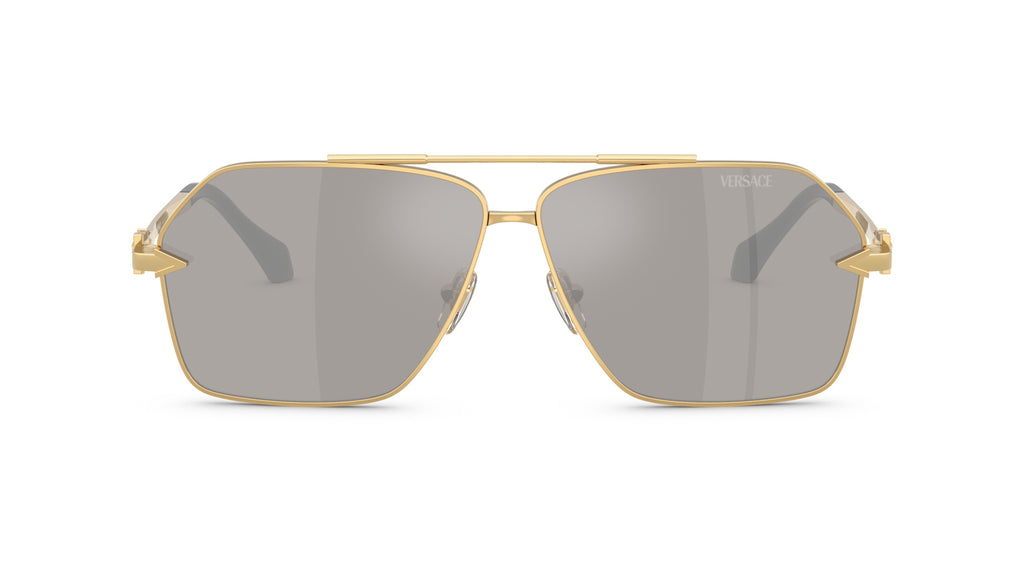 Lunettes de soleil Versace VE2284 10026G – Or – vue de face.
