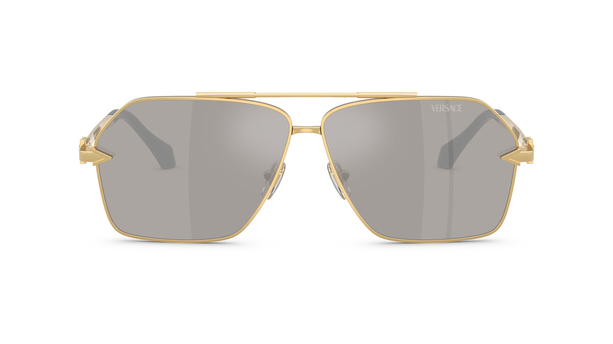 Lunettes de soleil Versace VE2284 10026G – Or – vue de face.