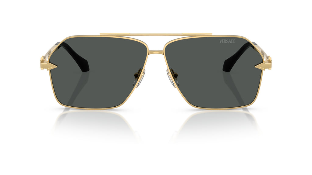Lunettes de soleil Versace VE2284 100287 – Or – vue de face.