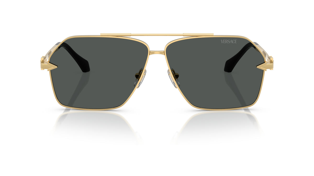 Lunettes de soleil Versace VE2284 100287 – Or – vue de face.