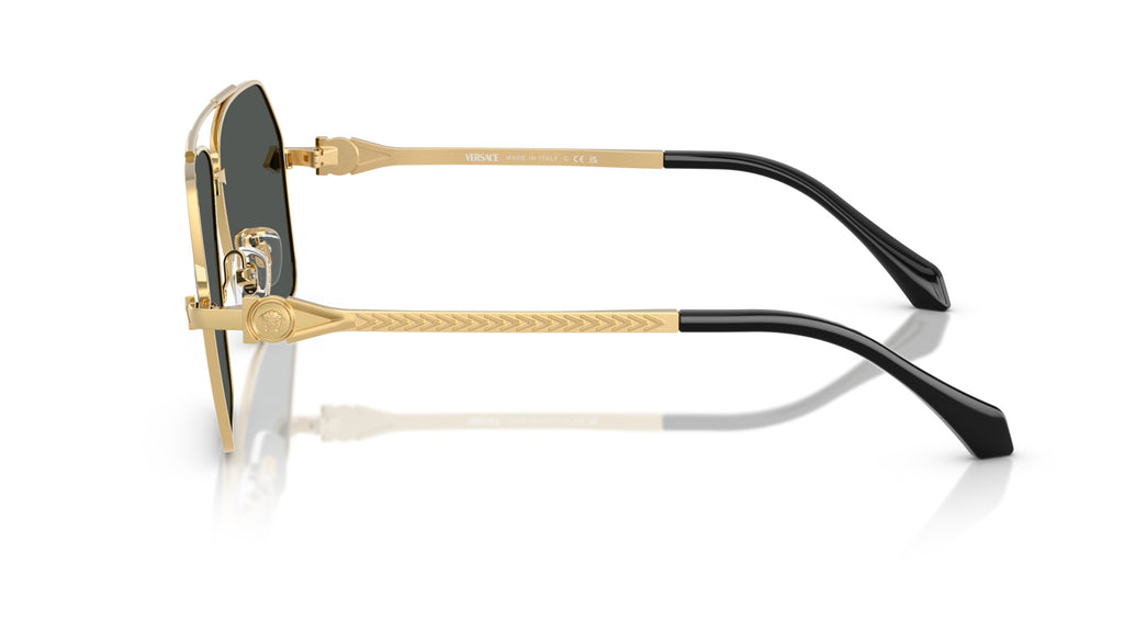 Lunettes de soleil Versace VE2284 100287 – Or – vue de profil.