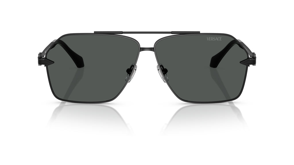 Lunettes de soleil Versace VE2284 143687 – Noir mat – vue de face.