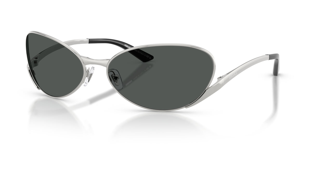 Lunettes de soleil Versace VE2285 100087 – Argent – vue de trois quarts.