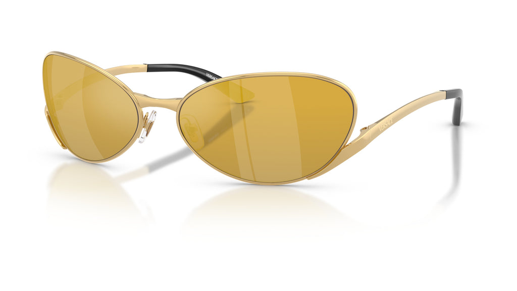 Lunettes de soleil Versace VE2285 10025A – Or – vue de trois quarts.
