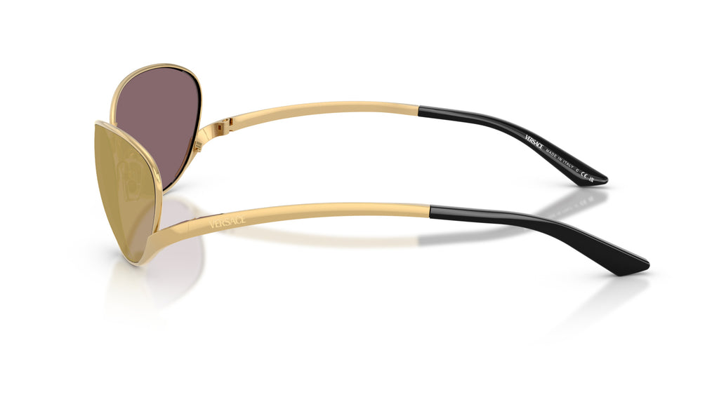 Lunettes de soleil Versace VE2285 10025A – Or – vue de profil.