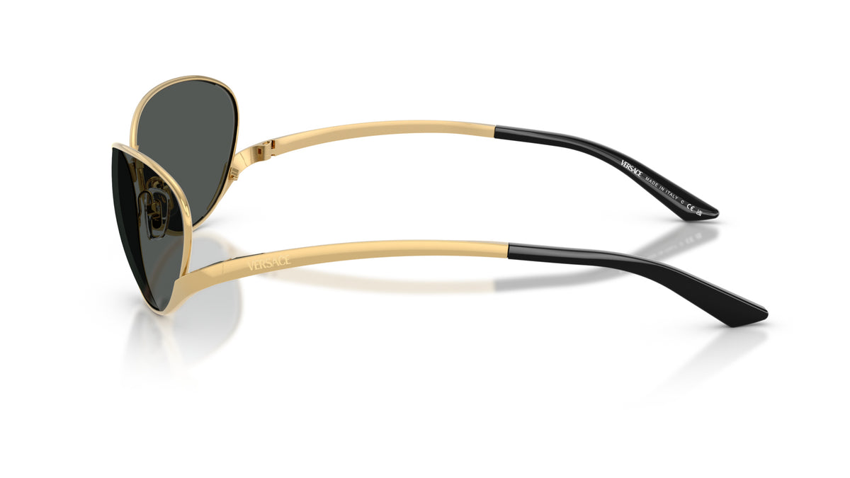 Lunettes de soleil Versace VE2285 100287 – Or – vue de profil.