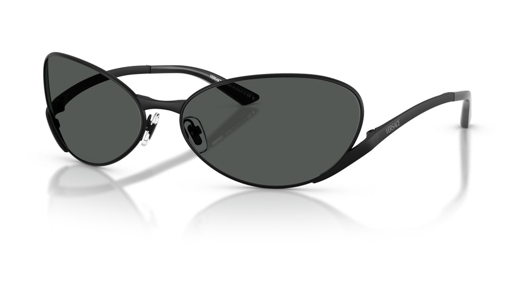 Lunettes de soleil Versace VE2285 143687 – Noir mat – vue de trois quarts.