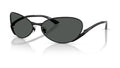 Lunettes de soleil Versace VE2285 143687 – Noir mat – vue de trois quarts.