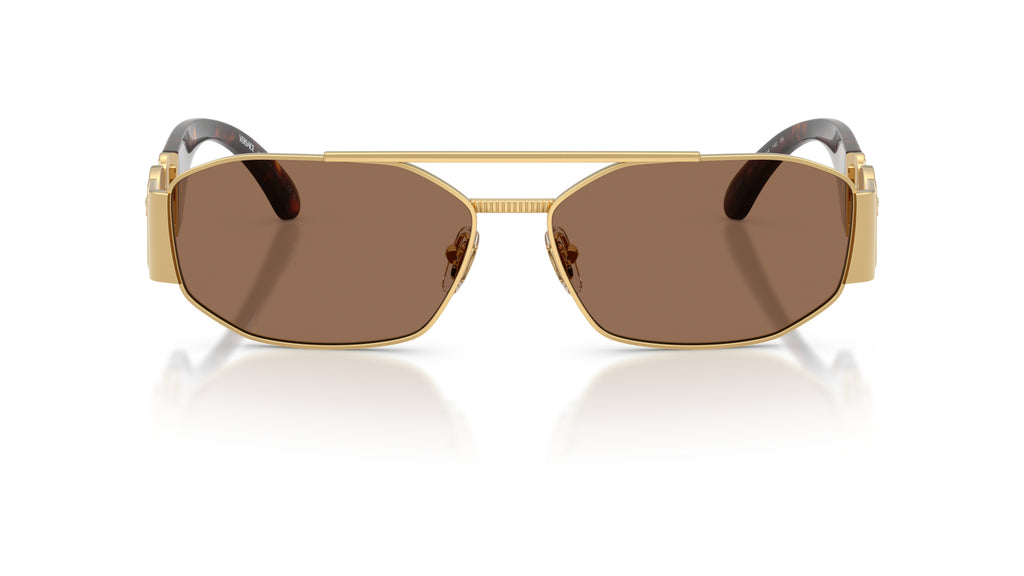 Lunettes de soleil Versace VE2287 100273 – Or – vue de face.