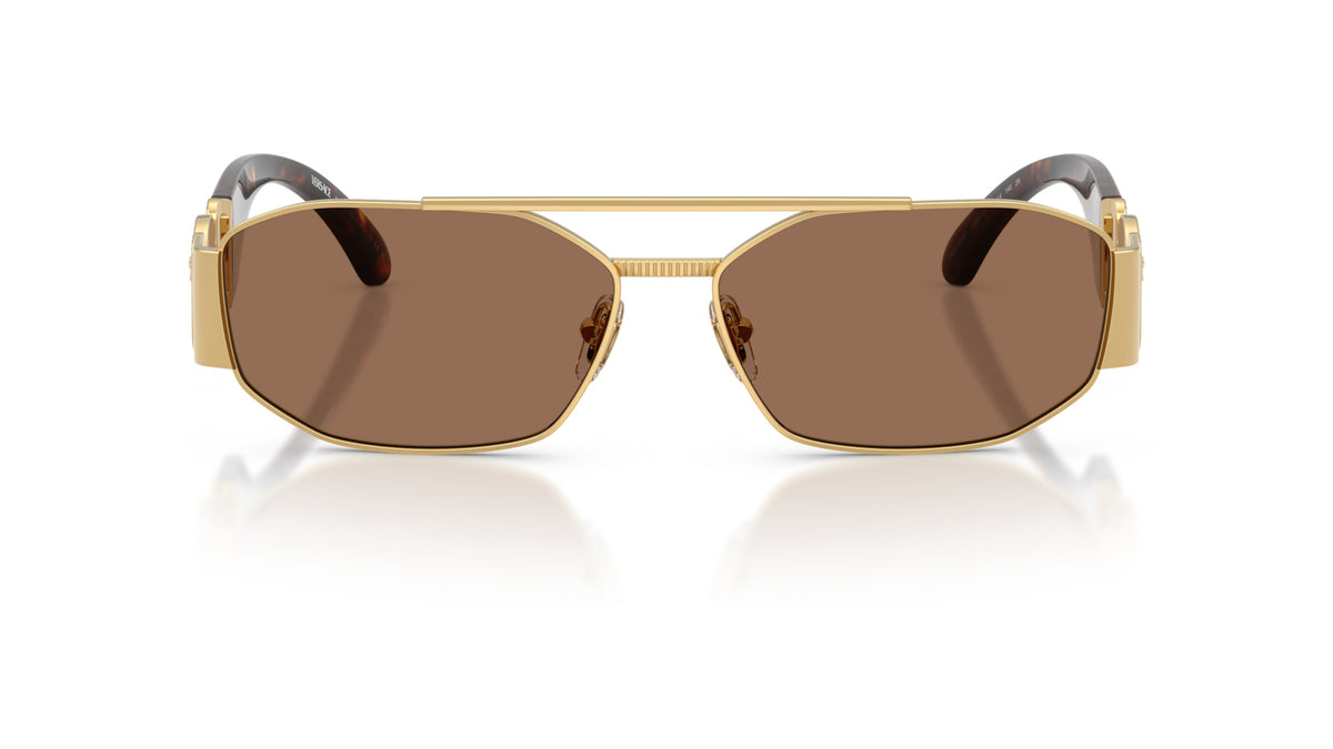 Lunettes de soleil Versace VE2287 100273 – Or – vue de face.