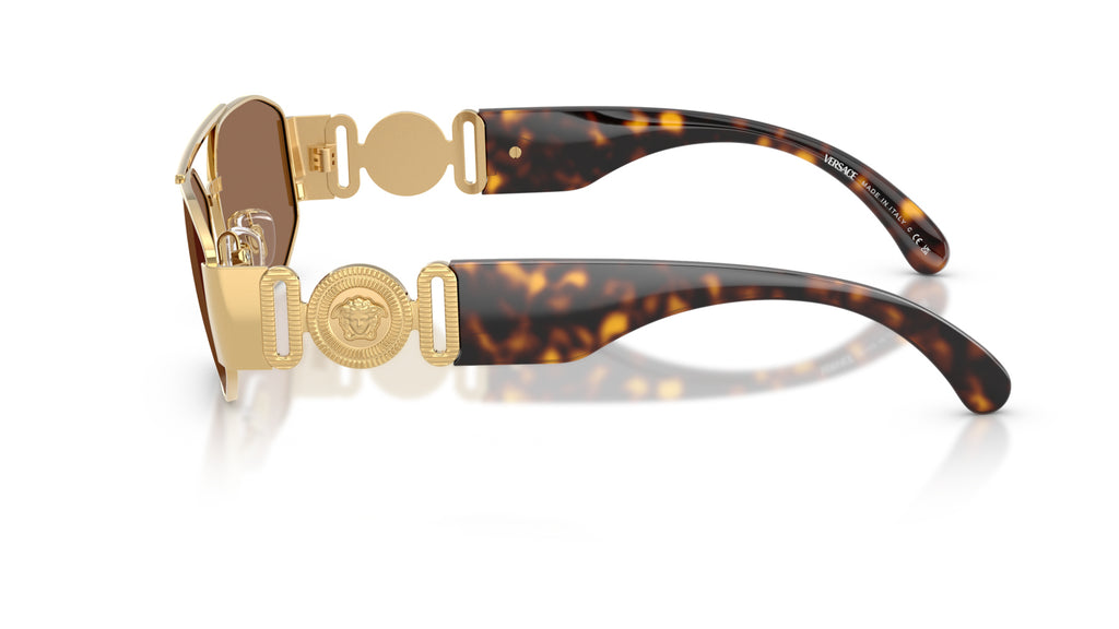Lunettes de soleil Versace VE2287 100273 – Or – vue de profil.