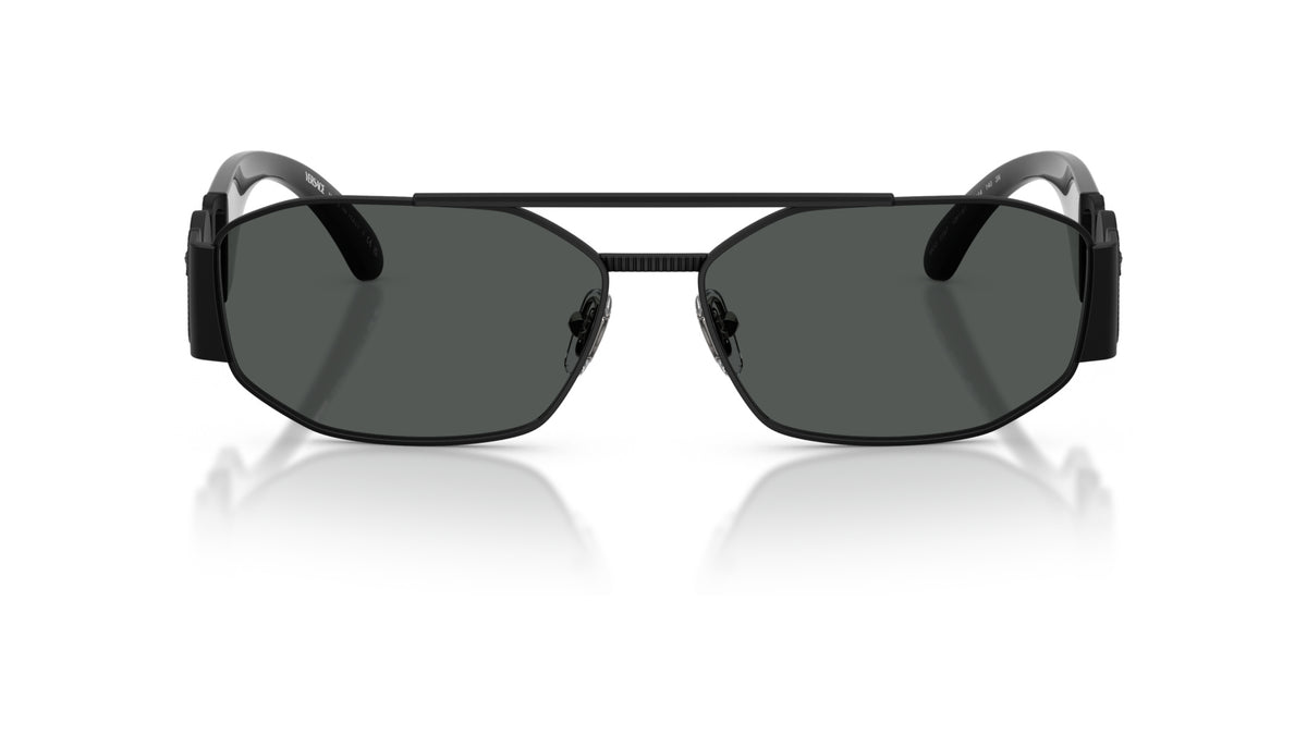 Lunettes de soleil Versace VE2287 126187 – Noir mat – vue de face.
