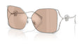 Lunettes de soleil Versace VE2288 1001/5 – Argent – vue de trois quarts.