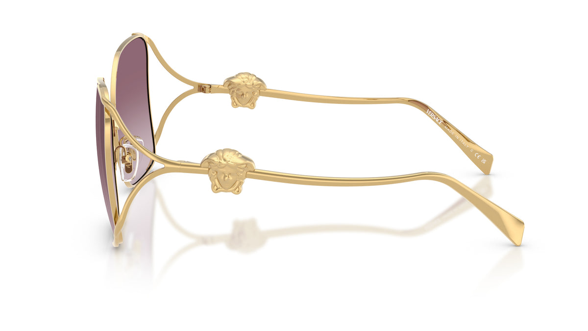 Lunettes de soleil Versace VE2288 10026X – Or – vue de profil.
