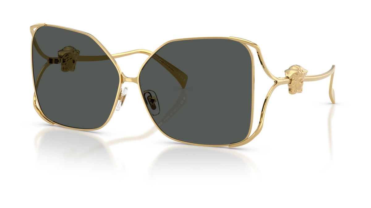 Lunettes de soleil Versace VE2288 100287 – Or – vue de trois quarts.