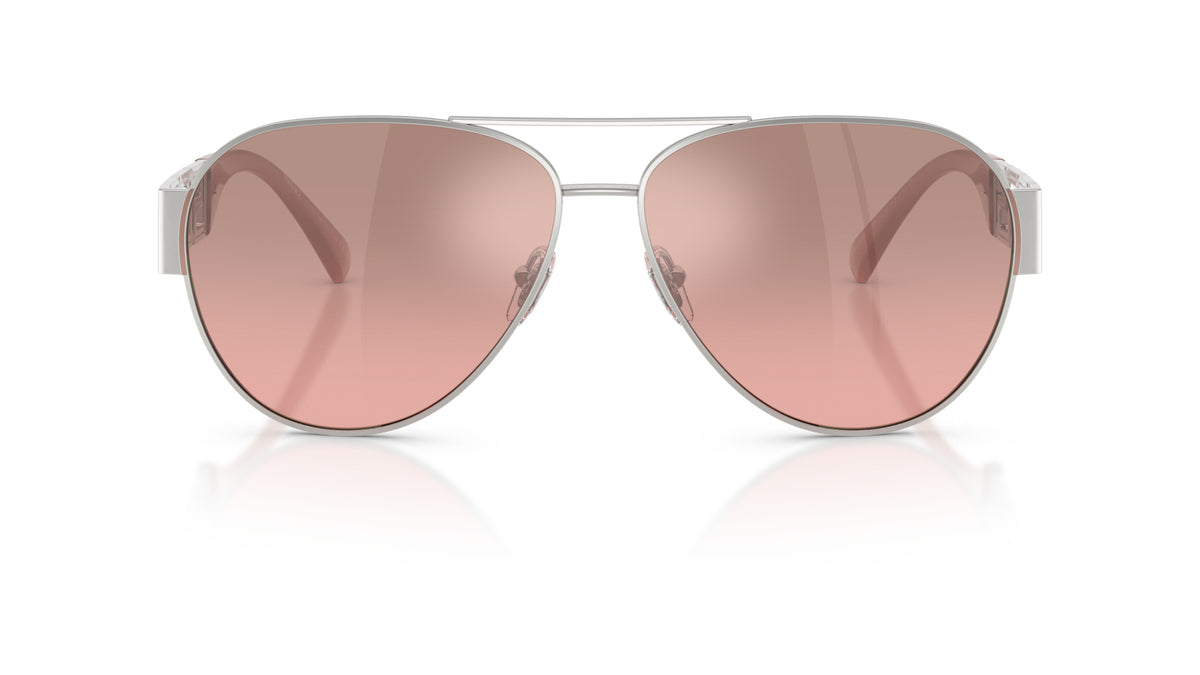 Lunettes de soleil Versace VE2289 10017E – Argent – vue de face.