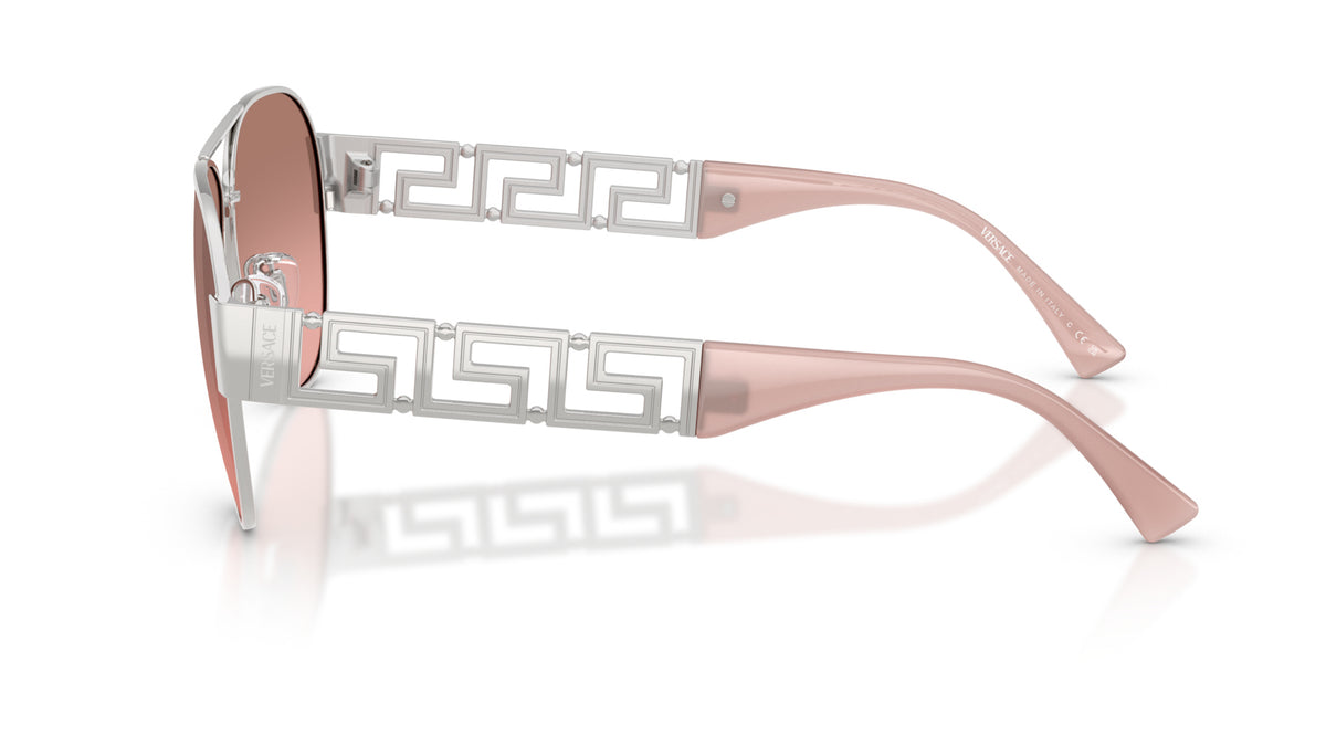 Lunettes de soleil Versace VE2289 10017E – Argent – vue de profil.